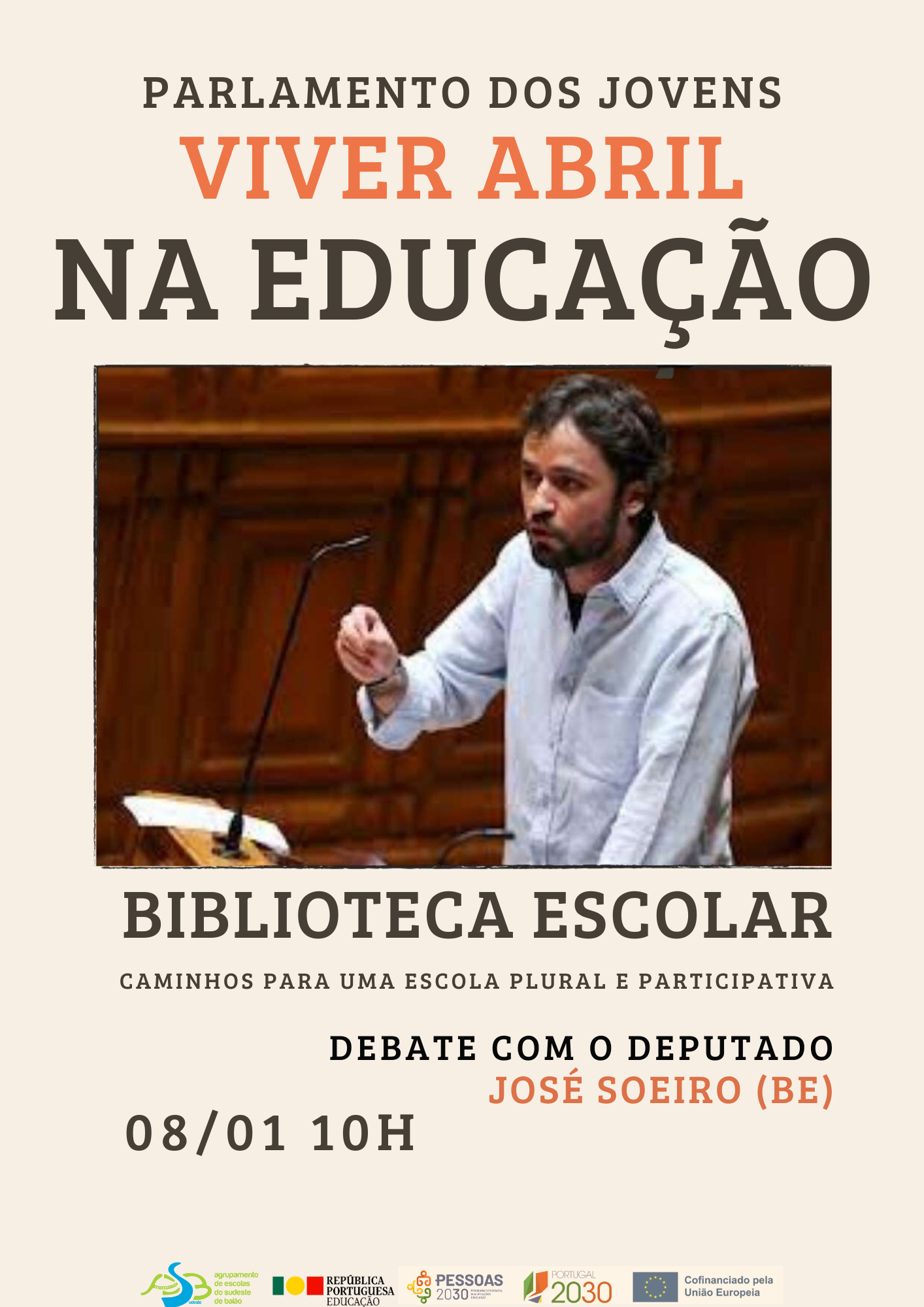Cartaz de divulgação_Debate com deputado_8 de janeiro de 2024