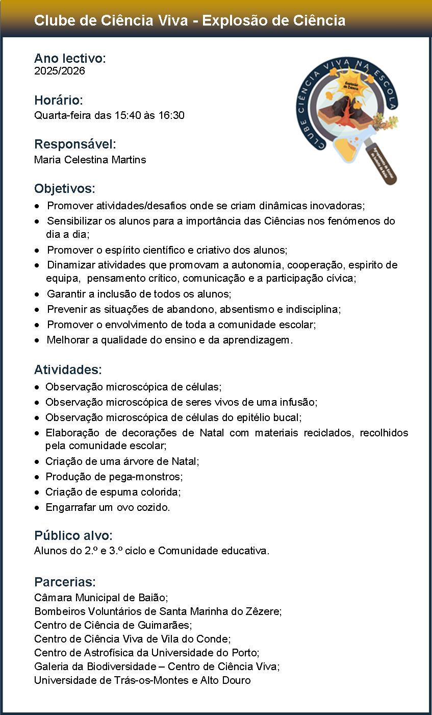 Clube de Ciência Viva_Página Web