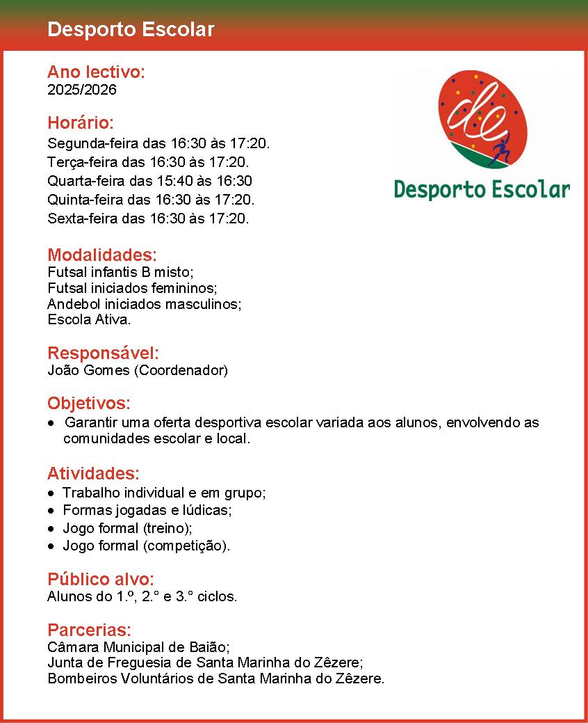 Desporto Escolar_Página Web